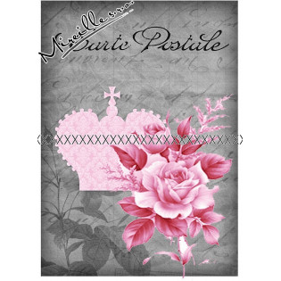 Bavlněný autorský panel retro pink Paříž VI.