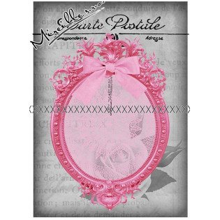 Bavlněný autorský panel retro pink Paříž VIII.
