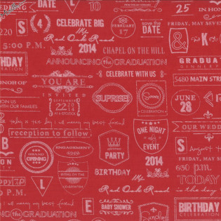 Látka MODA Wishes Apple Red