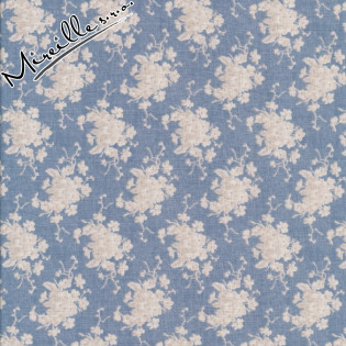 Látka Tilda White Flower Blue