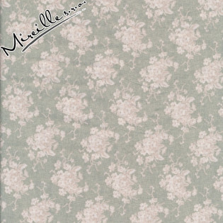 Látka Tilda White Flower Greygreen