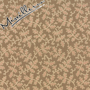 Látka MODA Autumn Lily větvička na hnědé