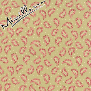 FQ MODA Roses & Chocolates paisley na zelené