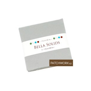 Charm pack MODA Bella Solids Silver
