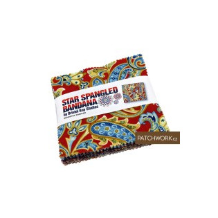 Charm pack Benartex Star Spangled Bandana