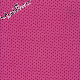 Látka popelín fuchsia puntík na růžové