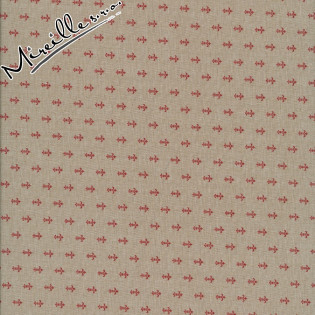 Látka MODA French General Favorites Le Marais béžová s červenou lilií