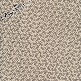 Látka MODA FG Petite Prints Deux hnědé pírko na smetanové