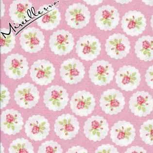 FQ Lulu Roses - medajlonek s růží na růžové