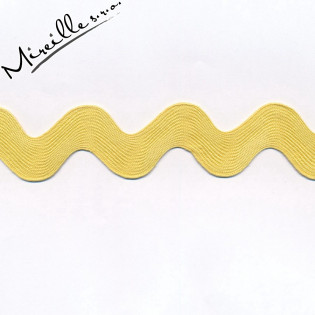 Stuha Ric Rac Jumbo máslová, 2,5 cm