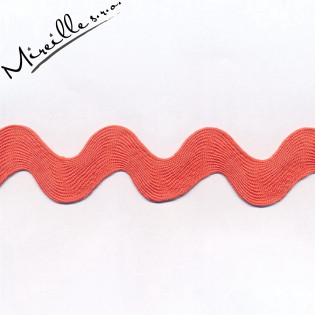 Stuha Ric Rac Jumbo korálová, 2,5 cm