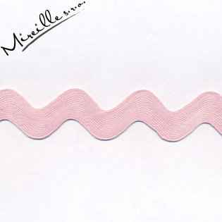 Stuha Ric Rac Jumbo baby pink, 2,5 cm