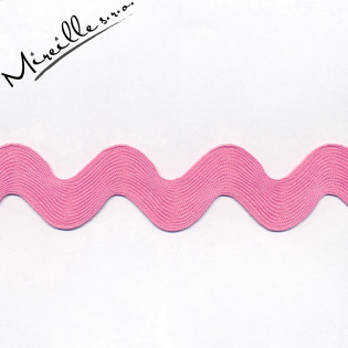 Stuha Ric Rac Jumbo medium pink, 2,5 cm