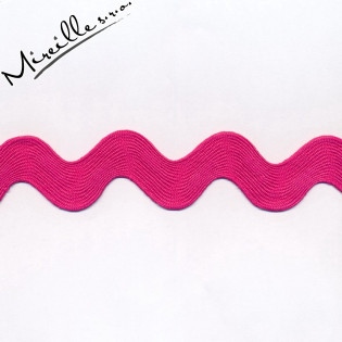 Stuha Ric Rac Jumbo hot pink, 2,5 cm