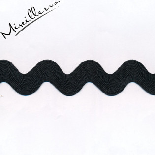 Stuha Ric Rac Jumbo černá, 2,5 cm