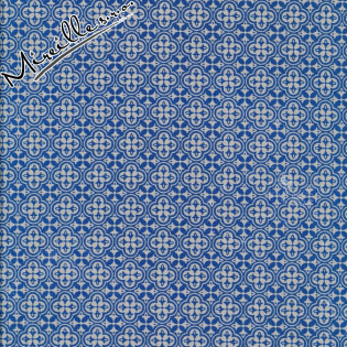 Látka Eclectic Elements Correspondence modré dlaždice
