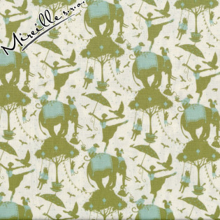 Látka Tilda Circus Life Green