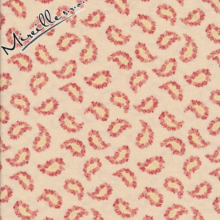 Látka MODA Roses & Chocolates paisley na smetanové