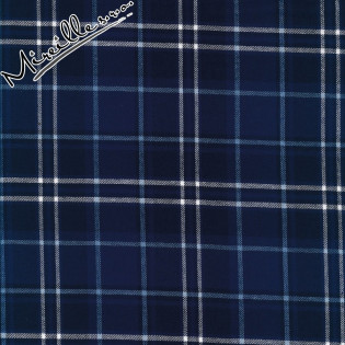 Tkaná bavlna  Robert Kaufman Indigo Plaid modrá kostka III.