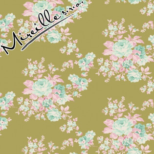 Látka Tilda Autumn Rose Green