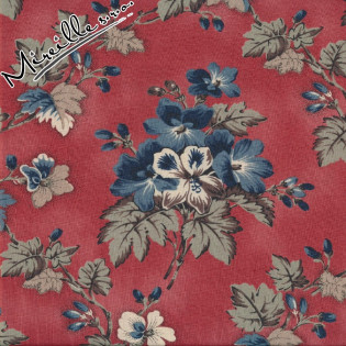 Látka MODA Sweet Blend Prints - červená s květy