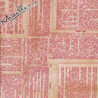 Látka Eclectic Elements červené texty na smetanové