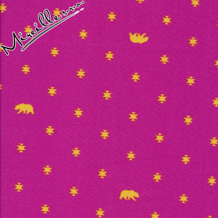 FQ Tula Pink Spirit Animal - fuchsie s medvídkem