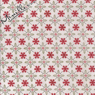 Látka Eclectic Elements Merriment - bílá s vločkou