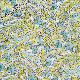 Látka Chinoiserie - větvičky na bílé