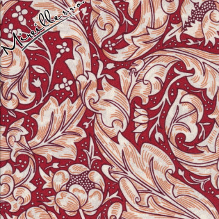 FQ Morris&Co KELMSCOTT - velký motiv - červený