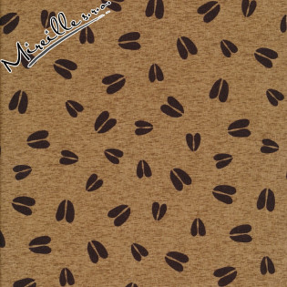 Látka Penny Rose hnědá se stopy