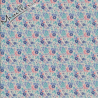 Látka Tilda PlumGarden Flower Confetti Blue