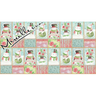 Panel Snow Fun patchwork, 60 cm