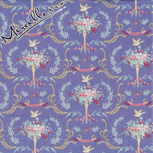 Látka Tilda Old Rose Birdsong Blue