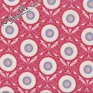 Látka Tilda Bon Voyage Ringflower Red