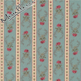 Látka MODA Regency Romance - tyrkysová s pruhy
