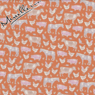 Látka Tilda Tiny Farm Animals Ginger
