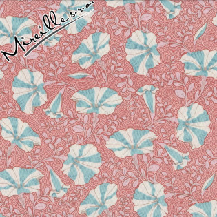 Látka Tilda Gardenlife Striped Petunia Coral