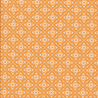 Látka MODA Pumpkins Blossoms - koso na oranž s motivem