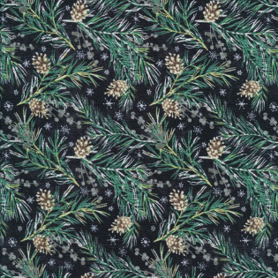 Látka Eclectic Elements Christmastime - Pine Boughs