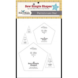 Sew Simple Shapes - Farmhouse Star, 5 velikostí