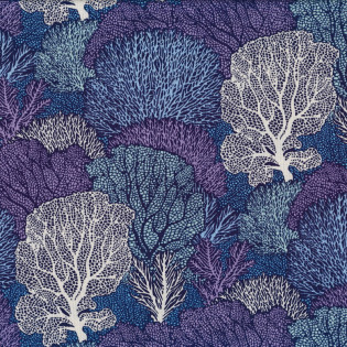 Látka Tilda Cotton Beach Coral Reef Blue