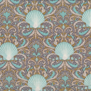 Látka Tilda Cotton Beach Scallop Shell Grey