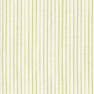 Látka MODA Cottage Linen - smetanová se zelenými pruhy