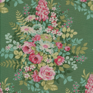 Látka Tilda Chic Escape Whimsyfower Green
