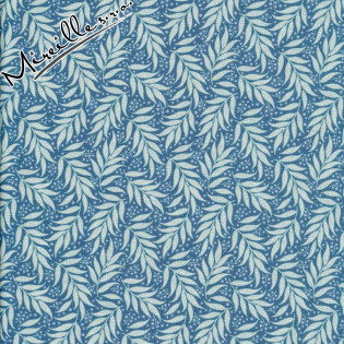 FQ Látka Tilda Berry Leaf Blue