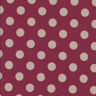 Tkaná bavlna TILDA Chambray Dots Burgundy