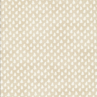 Látka MODA Happiness Blooms - bílá větvička na smetanové