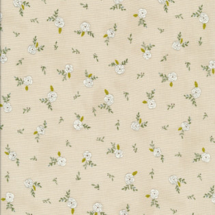 FQ MODA Happiness Blooms - bílé kvítko na smetanové