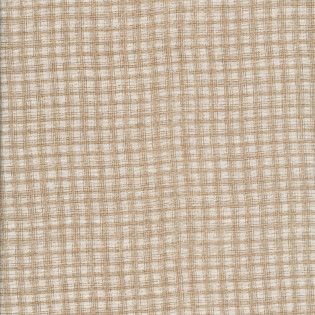 Látka Linen Closet smetanová s tmavou kostkou